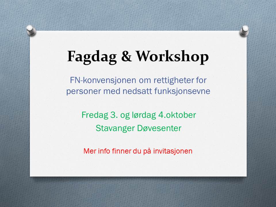 Fagdag & Workshop